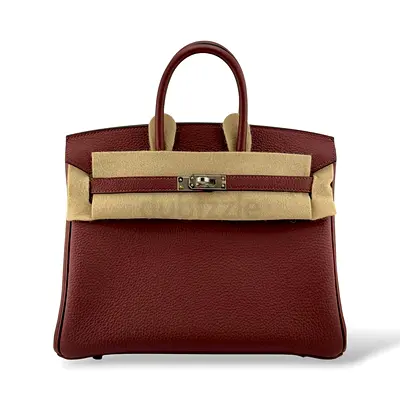Authentic Hermes Birkin 25 Rouge H Togo PHW