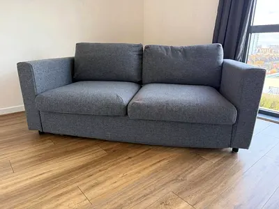 Comfortable 2 Seater Grey Fabric Sofa