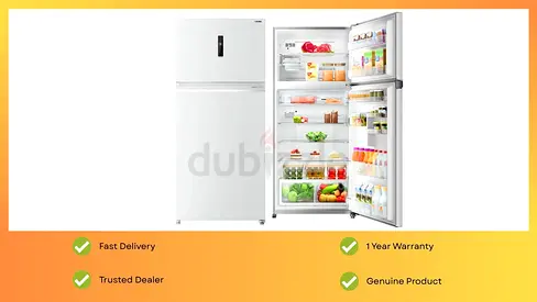 The All New Toshiba Double Door Refrigerator, 611L Net Capacity, White, GR-RT835WE-WH-R