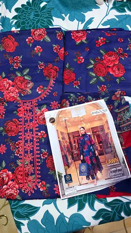 Blue floral embroidered shalwar kameez - like new