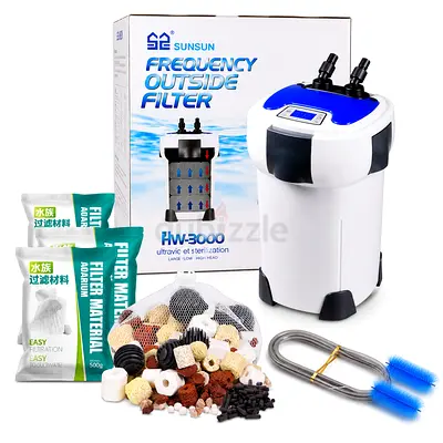 SUNSUN HW3000 AQUARIUM CANISTER FILTER WITH BIO MEDIA