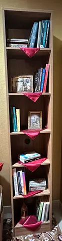 3 Wooden Bookcase (set) / Display Shelf - Good Condition