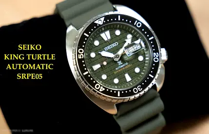 Seiko Prospex Automatic King Turtle Divers Watch Green Dial SRPE05K1