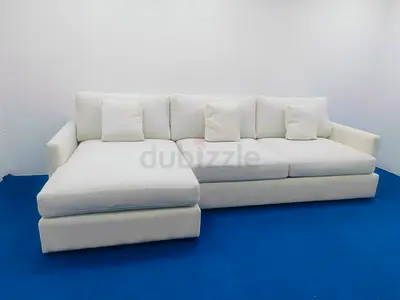 Top quality crate and barrel lounge Deep lshape sofa