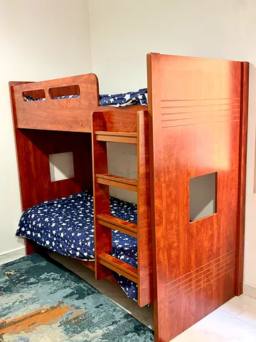 2 Solid Wood Bunk Bed with Ladder - Perfect Condition