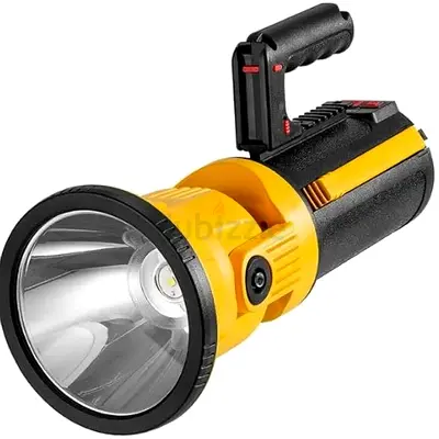 Prime Mart Multifunctional LED Searchlight with Folding Tripod, Yellow and Black, IP64 Waterproof, 1