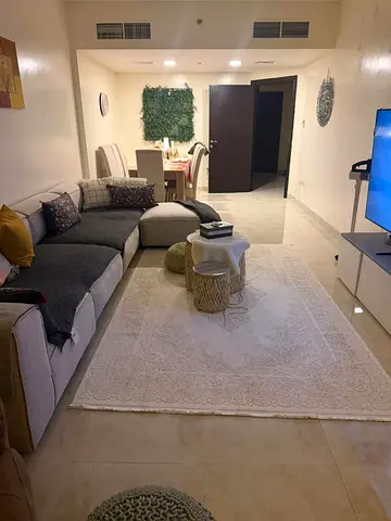 Luxury two-bedroom apartment for sale in Al Majaz 2. Two large bedrooms, a spacious living room, and two bathrooms. 180 square meters. Prime location