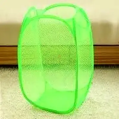 Collapsible Mesh Laundry basket - Green, Lightweight Brand new, never used, packed