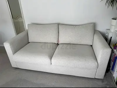 Comfortable Light Grey 2 Seater Sofa