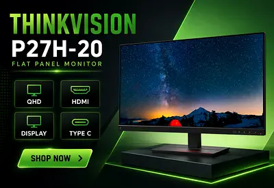 LENOVO THINKVISION P27H 27INCH WIDE 2K QHD LED TYPE-C MONITOR