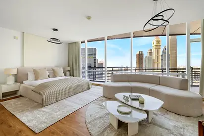 Luxury High-Floor Studio | Museum of the Future View