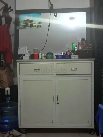 4 shelf drawer, and marble top cupboard drawer