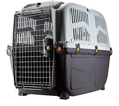 Large Heavy-Duty Pet Travel Carrier / Crate - Plastic with Metal Door 92cmx70cmx63cm