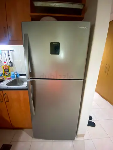 Daewoo Silver Double Door Refrigerator - Good Working Condition