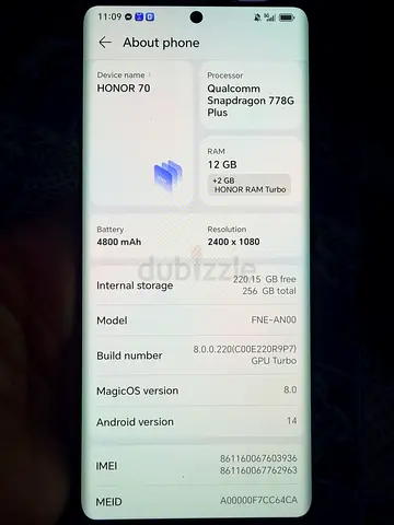 Honor 70 5g Chinese variant