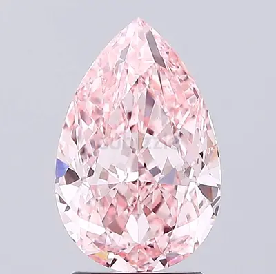 3.03 carat fancy vivid pink vs1 lab grown diamond pear shape igi certified for sale