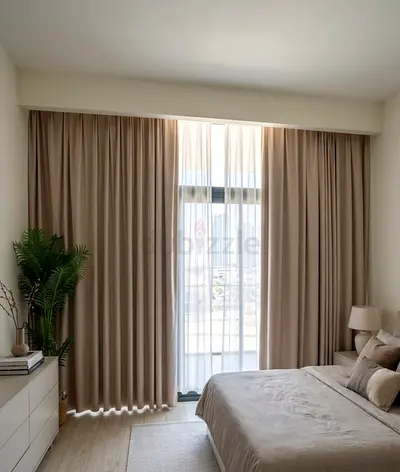 Curtains beige (2 pairs)