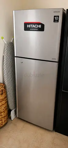 Hitachi 2-door Refrigerator - Silver, Good Condition