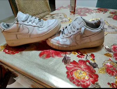 White Nike Air Force 1 sneakers, used size 42 eur