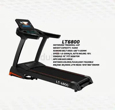 MOTORIZED TREADMILL 4HP WITH T.V