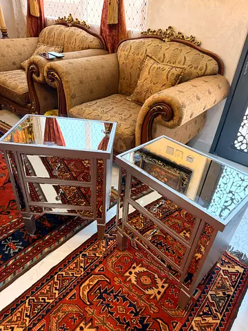 Pair of Mirrored Side Tables / Bedside Tables - Excellent Condition