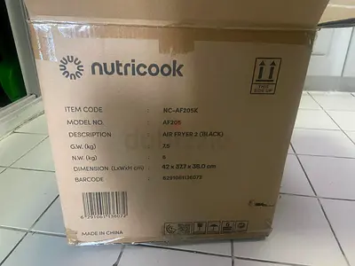 Nutricook AF205 Air Fryer 7.5L - Very Good Condition with Box