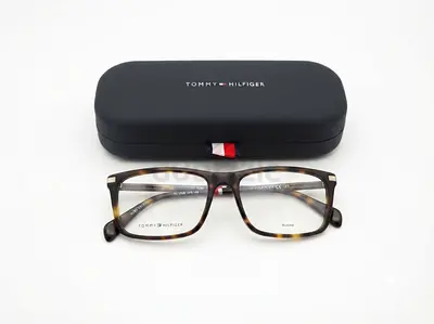 Tommy Hilfiger Tortoiseshell Optical Glasses with Case - Unisex