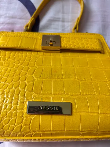 Bessie London Yellow Croc Effect Handbag