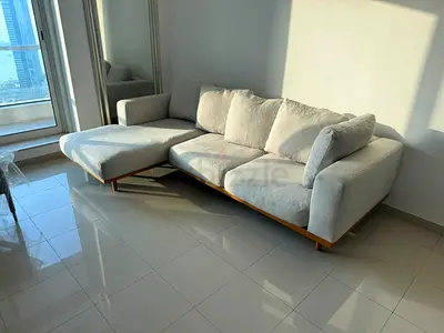 Feather 🪶 filled West Elm New Port L Shape Sofa