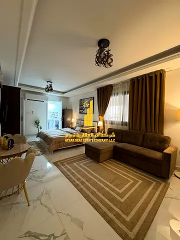 🏡 Luxurious fully furnished studio apartment for monthly rent on Al Talah Street, opposite the Saudi German Hospital - Ajman ✨ 🔹 Elegant studio wit