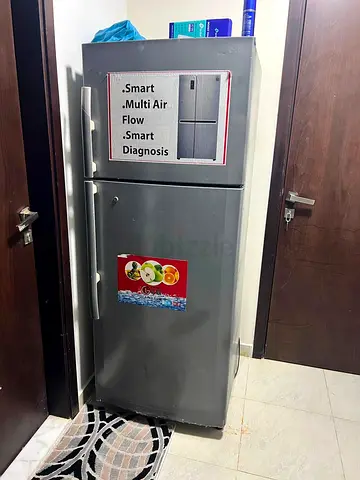 Used Silver Double Door Refrigerator - Good Working Condition