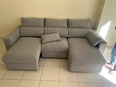 IKEA Esklstuna L Shape Sofa Bed Gray