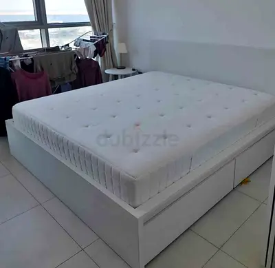 Ikea Malm bed with mattress queen size