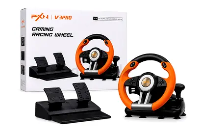 PXN V3 Pro Racing Wheel with Pedals - Compatible with PS/PC/Switch