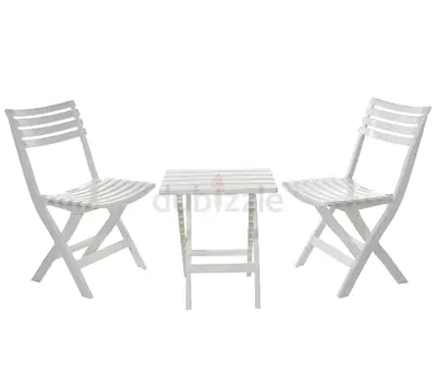 3-Piece Portable Folding Chairs  Table Set.