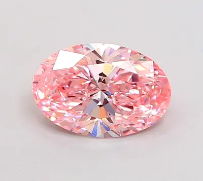 1.32 fancy vivid pink oval lab grown diamond igi certified for sale