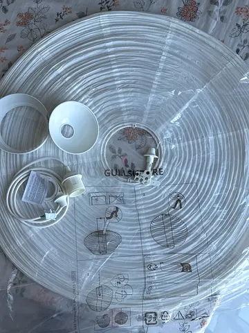 White Paper Lantern Pendant Light Shade with Cord Set