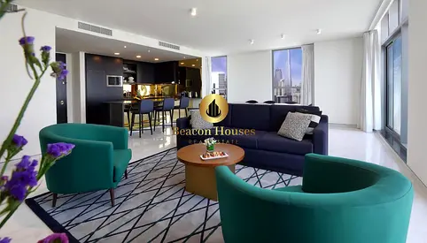 Furnished 3BR | Burj Khalifa View | All Inclusive