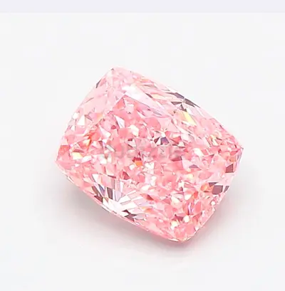 1.05 carat FANCY VIVID PINK CUSHION VVS2 LAB GROWN DIAMOND IGI CERTIFIED FOR SALE