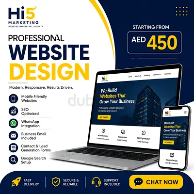 Professional Website Design Services – Starting from AED 450