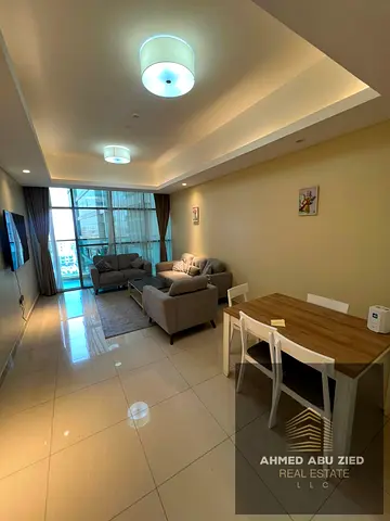 Luxury 1BHK for annual rent in Gulf Towers, Ajman. Master BR, 2 bathrooms, spacious, fully furnishe