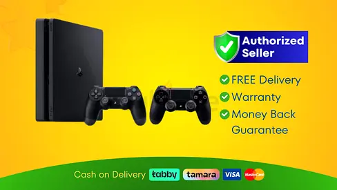 Sony PlayStation 4 - Slim - Black - 500GB with 2 Controller | Brand New | 01 Month Warranty | FREE