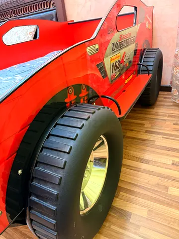 Red Kids Car Bed Frame in Good Condition
