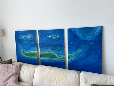 3 Paintings for sale ! Maldives islands