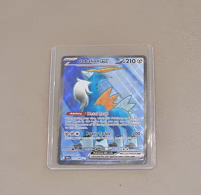 Pokémon Cobalion EX Holographic Trading Card (Sleeved)