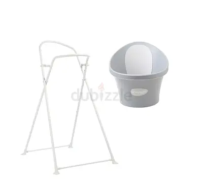 Shnuggle Baby Bath Tub with Foldable Stand - Grey