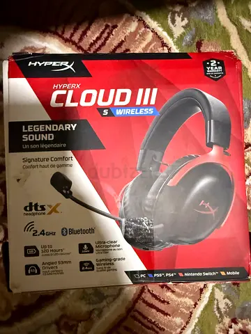 HyperX Cloud III S Wireless Gaming Headset - Used for one day, Excellent  Condition (Box Included)
