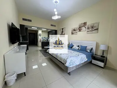 Biggest Layout • Furnished Studio for Rent Monthly | Balcony | 4500 AED