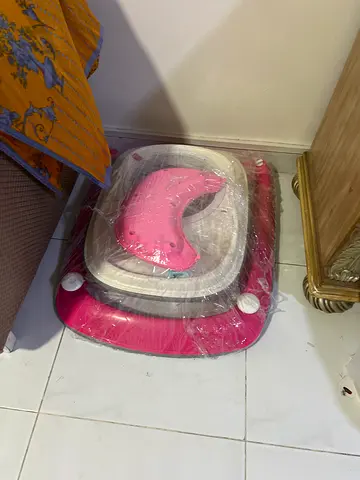 Foldable Baby Walker - Pink, Good Condition