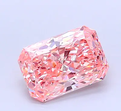 2.10 fancy vivid pink radiant vs1 lab grown diamond igi certified for sale